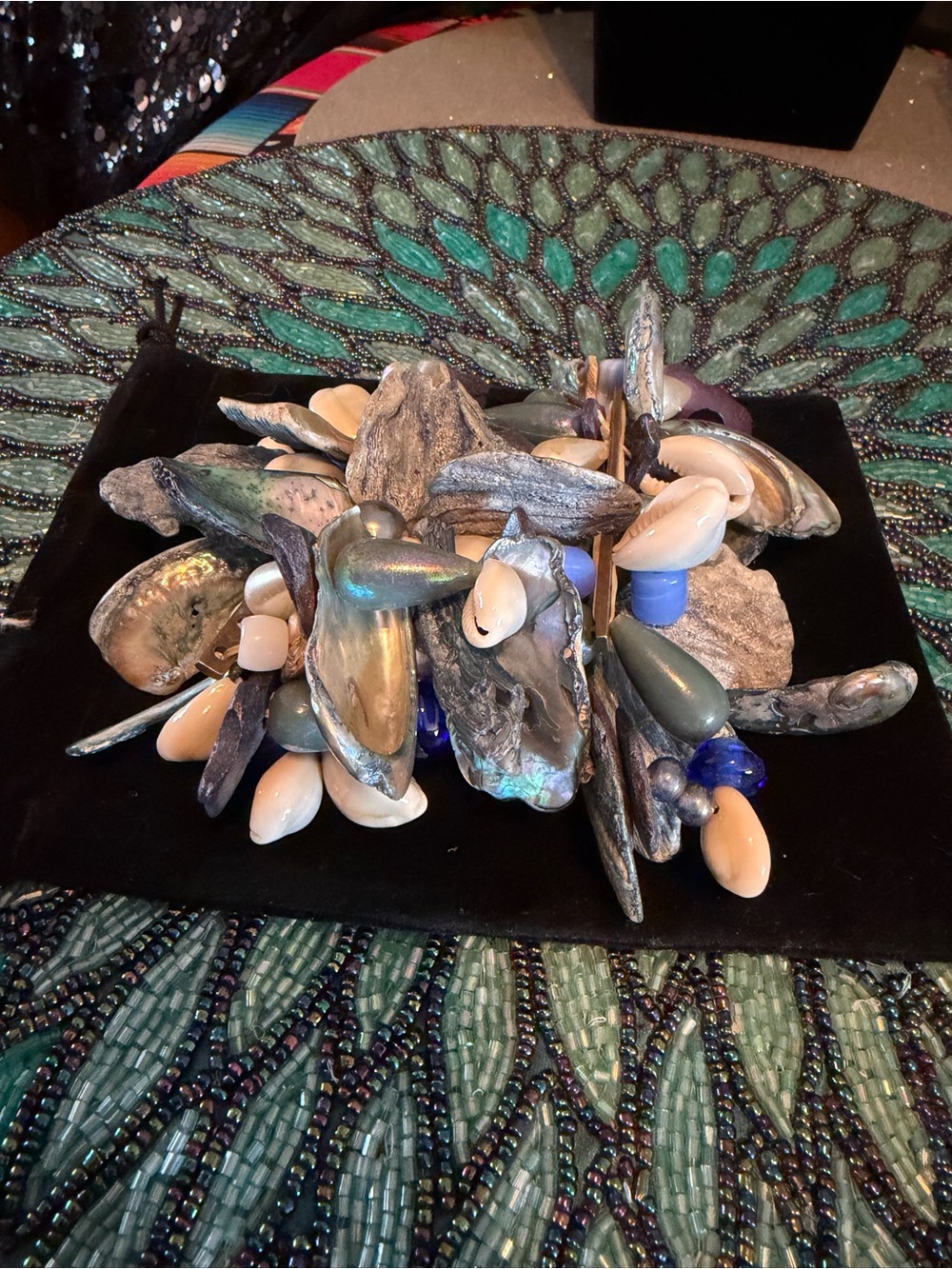 Vintage Treasures from the Ocean Stretch Abalone Shell & More bracelet